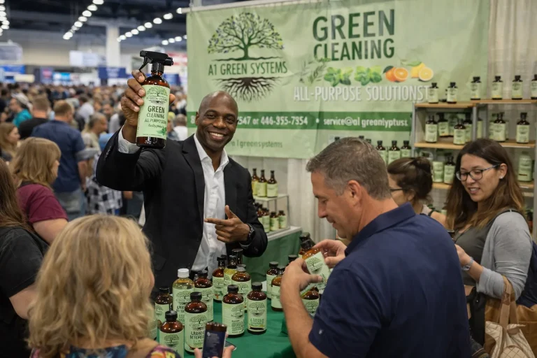 Trade show presentation at A1 Green Systems booth